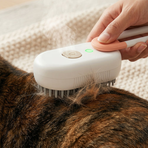 Steam Pet Grooming Brush™ – Effortless Deshedding for Cats & Dogs