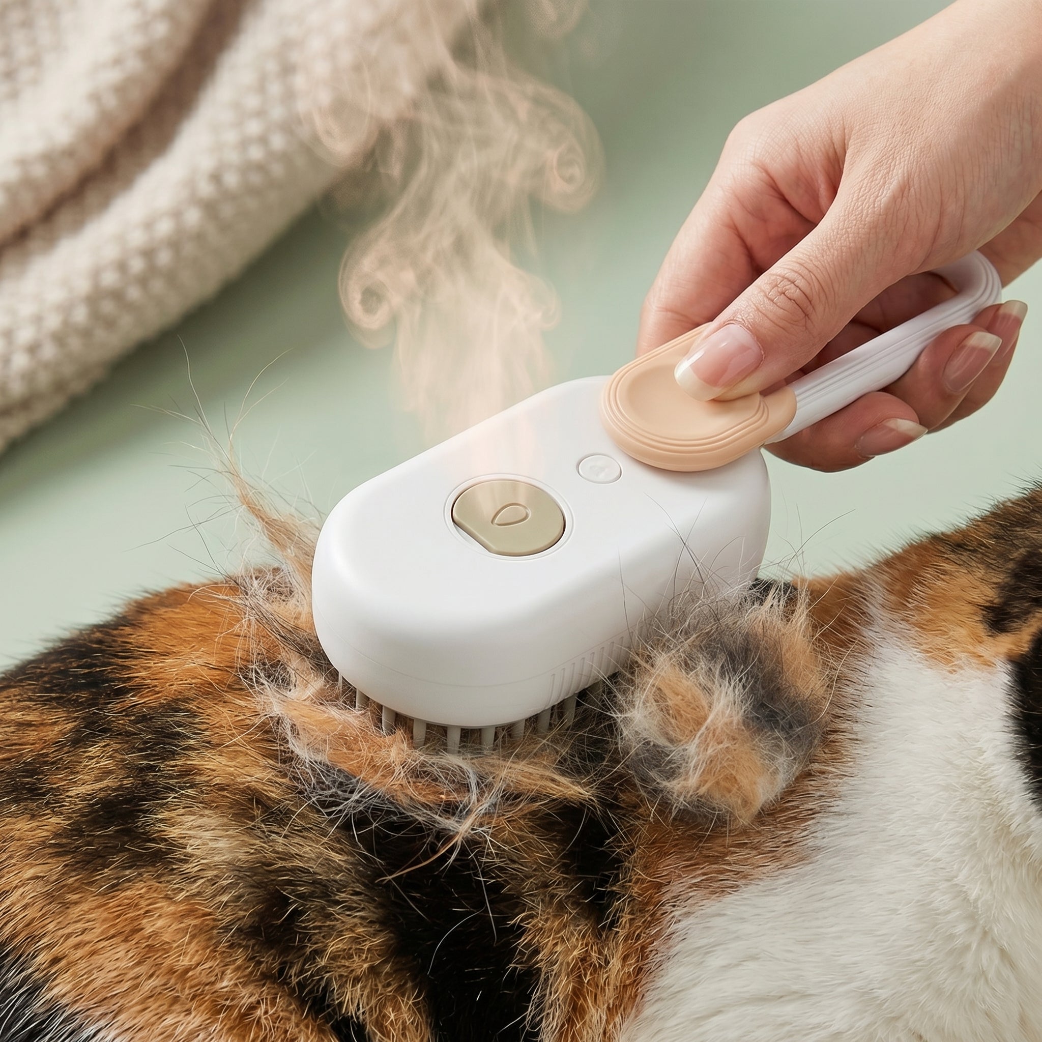 Steam Pet Grooming Brush™ – Effortless Deshedding for Cats & Dogs